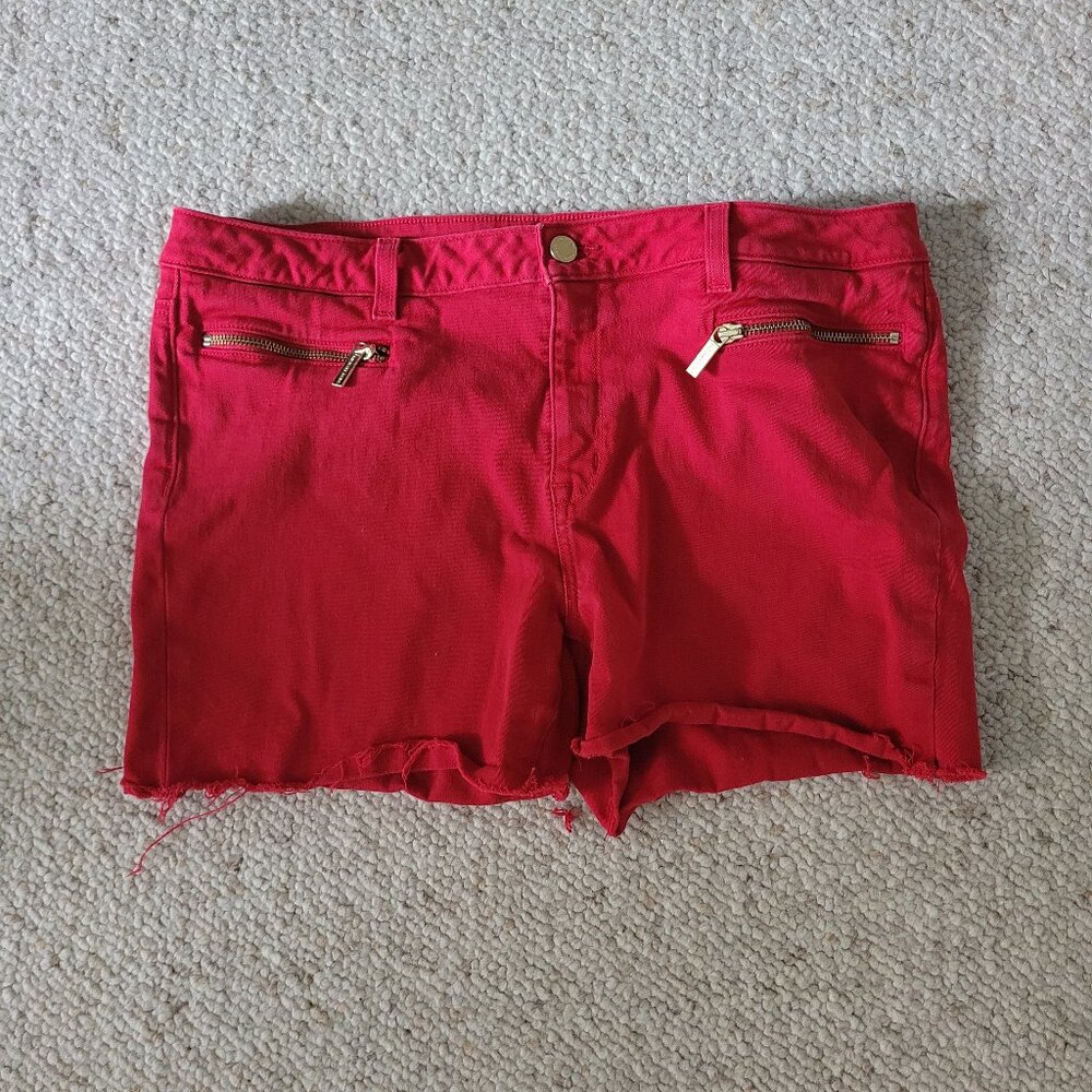 Mk Michael kors red jean shorts  size 14 skinny